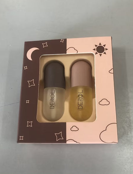 Day Night Instant Volume Lip Plumper Oil Clear Lasting Nourishing Repairing Reduce Lip Fine Line Care Lip Beauty Cosmetics