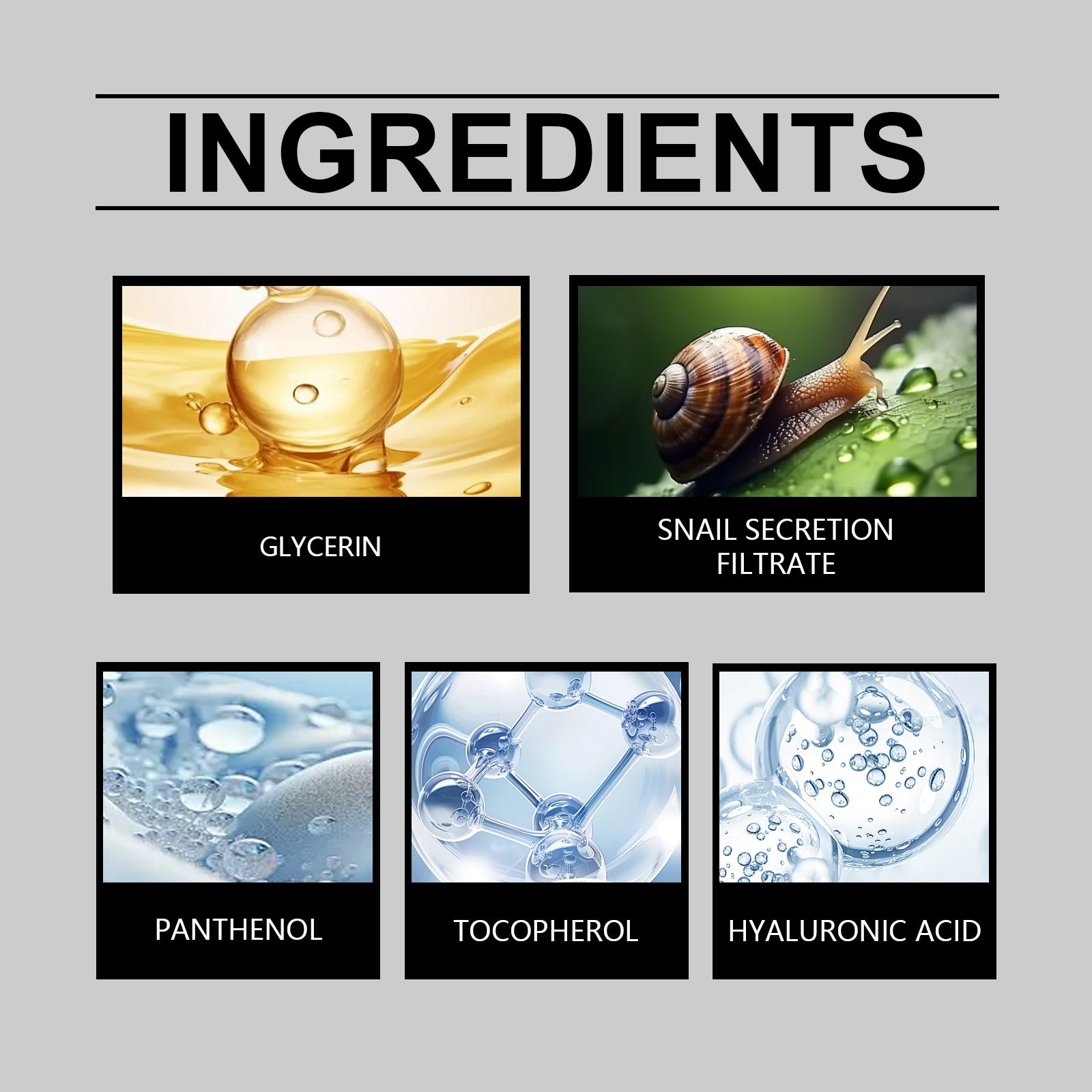 Hoygi Snail Face Serum, Hydrates, Nourishes, Nourishes, Smoothes And Firming Daily Skin Care Serum